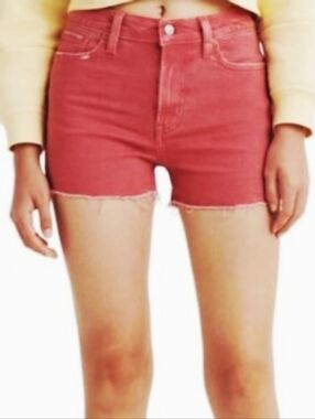 Levi's Women's Crimson Frayed Hem Denim Shorts Size 30